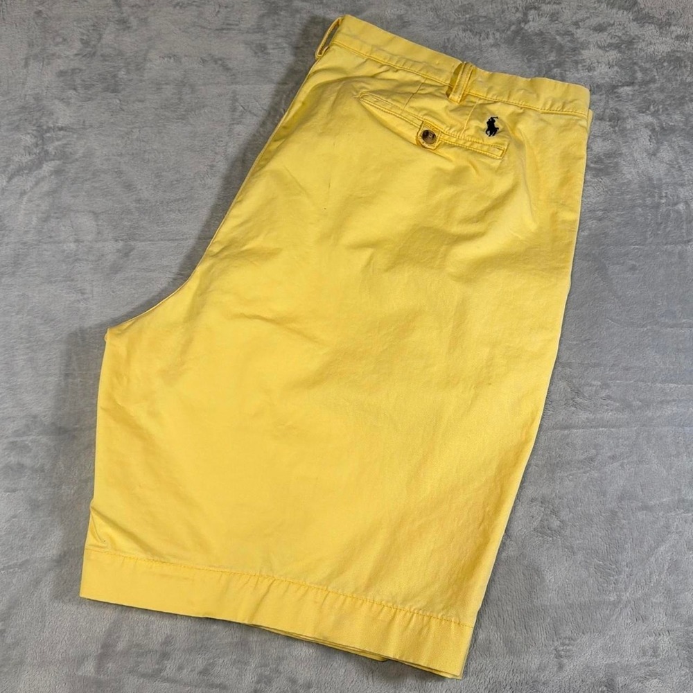 Y2K Vintage Polo Ralph Lauren Classic Fit Chino Shorts | Pastel Yellow | Size 44